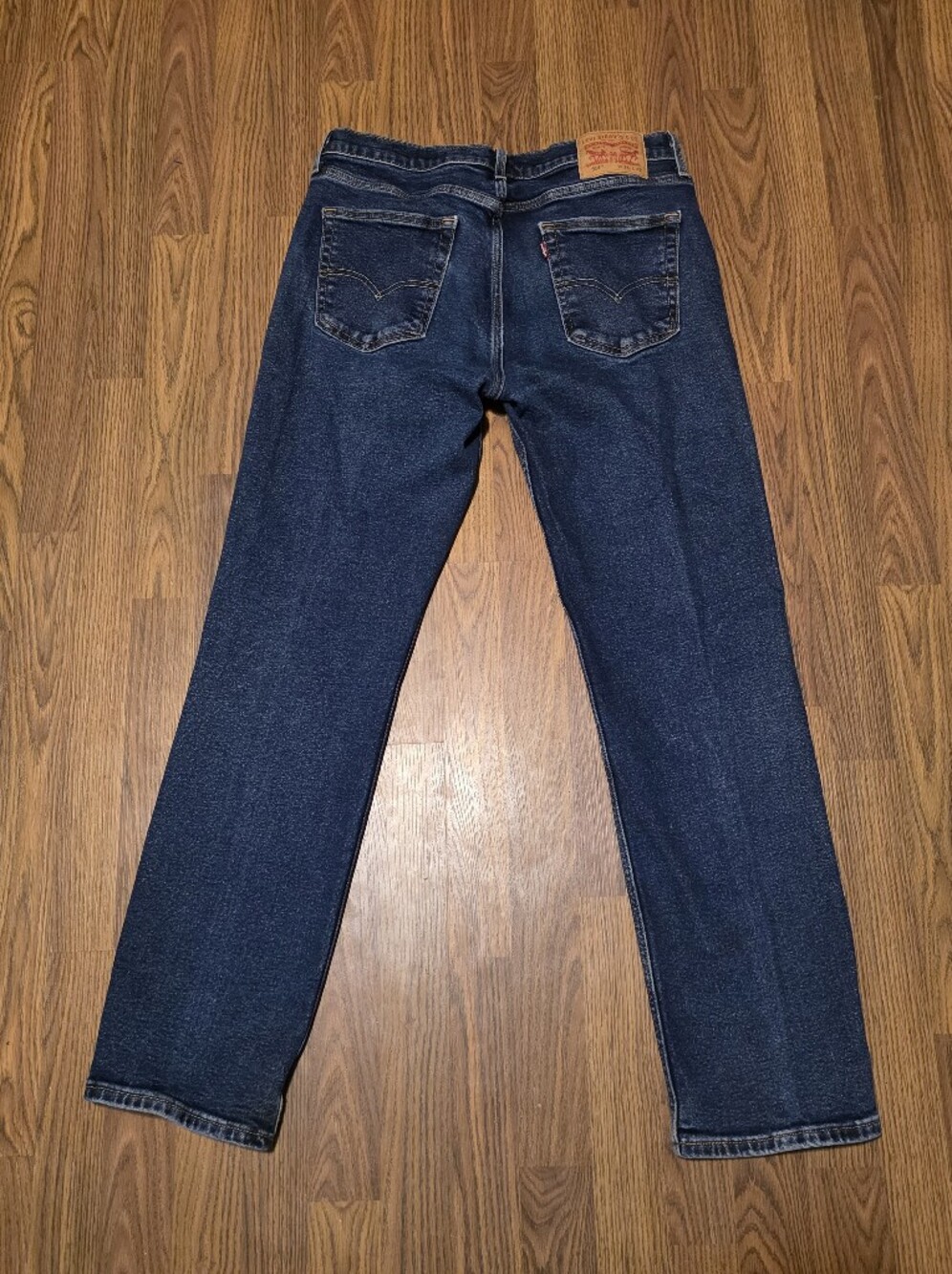 Levi’s 514 Men’s Jeans W34 L32 Dark Wash Thick Denim Straight Leg F62 - Picture 6 of 10